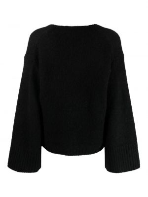 Sweter z dekoltem w serek By Malene Birger czarny