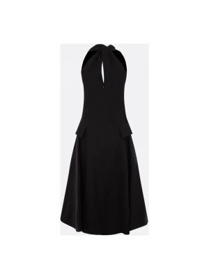 Sukienka bez rękawów z głębokim dekoltem Bottega Veneta czarna