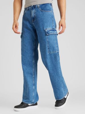 Nohavice Calvin Klein Jeans modrá