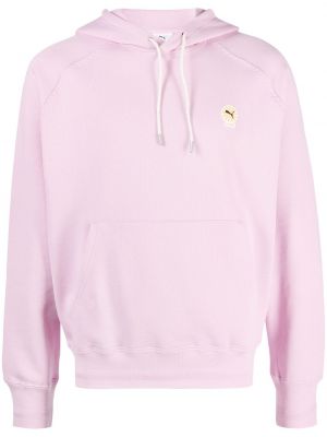 Kapučdžemperis ar apdruku Puma rozā