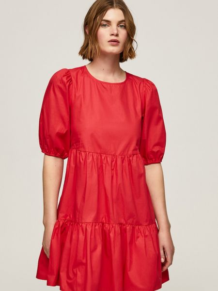 Платье мини с вырезом на спине Pepe Jeans London красное