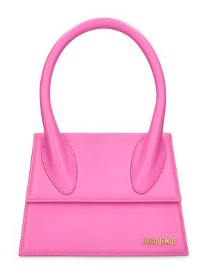 Δερμάτινη τσάντα Jacquemus ροζ
