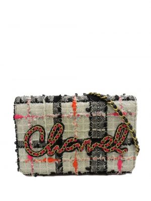 Colier din tweed Chanel Pre-owned alb