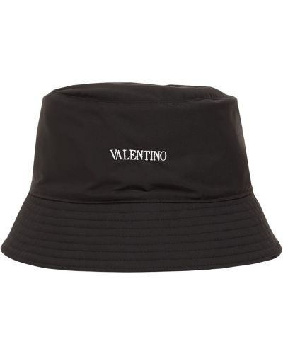 Двустранна найлонова шапка Valentino Garavani черно