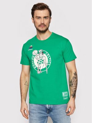 Marškinėliai Mitchell & Ness žalia