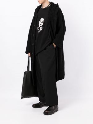 Camiseta con estampado Yohji Yamamoto negro