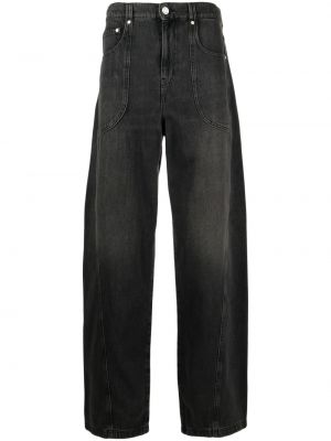 Voľné džínsy s vysokým pásom Trussardi čierna