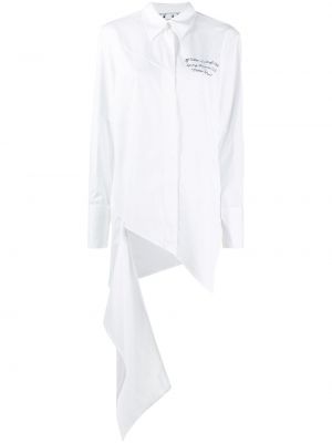 Hemd mit drapierungen Off-white weiß