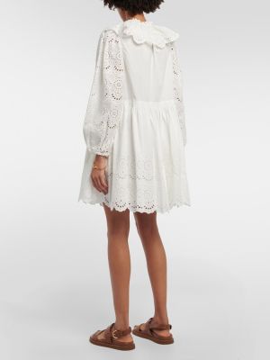 Mini vestido de algodón Ulla Johnson blanco