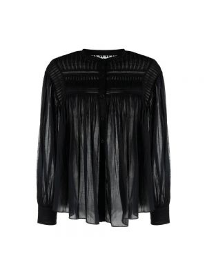 Oversize bluse aus baumwoll Isabel Marant Etoile schwarz