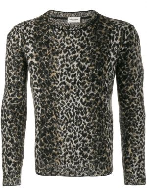 Jersey de punto leopardo de tela jersey Saint Laurent