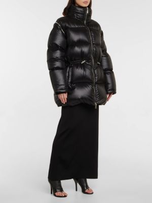 Пухено палто Givenchy черно