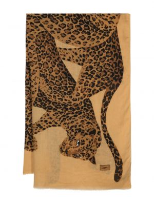 Šalle ar apdruku ar leoparda rakstu Saint Laurent Pre-owned