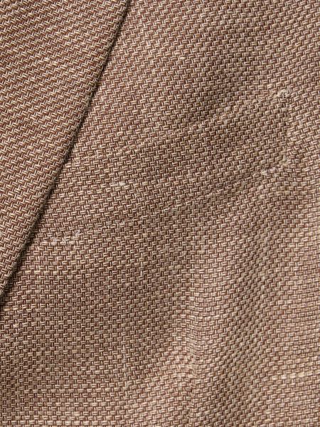 Blazer di lino di cotone Zegna marrone