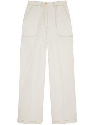 Jeans taille haute Gucci blanc