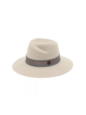 Beżowy kapelusz bawełniany Maison Michel