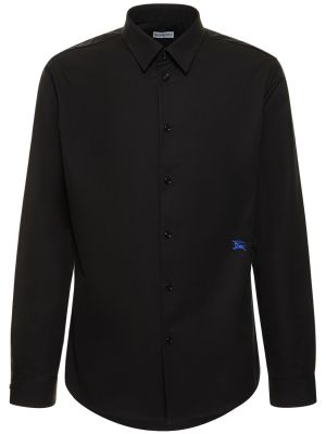 Medvilninė marškiniai Burberry juoda