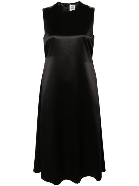 Svilena midi haljina bez rukava Noir Kei Ninomiya crna