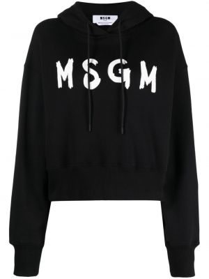 Kokvilnas kapučdžemperis ar apdruku Msgm