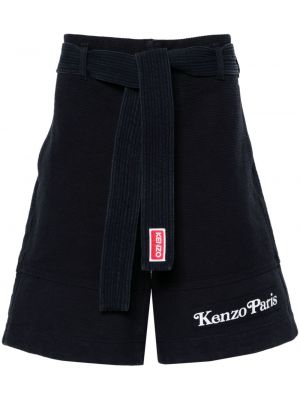 Bombažne bermuda kratke hlače Kenzo modra