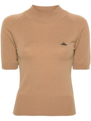 Pletené tričko Vivienne Westwood hnědé