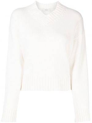 Кашмирен пуловер с v-образно деколте Pringle Of Scotland бяло