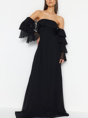 Plesové šaty Trendyol - čierna