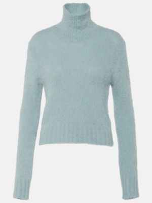 Vilnas džemperis ar augstu apkakli Ami Paris zils