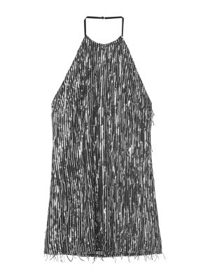 Коктейлна рокля Pull&bear черно