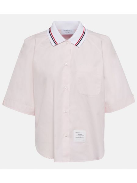 Хлопчатобумажную рубашку Thom Browne розовый
