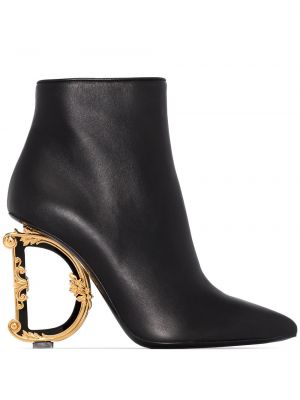 Ankle boots na obcasie Dolce And Gabbana czarne