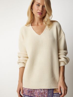 Oversized sveter Happiness İstanbul béžová