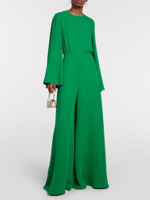 Siidist pükskostüüm Valentino roheline