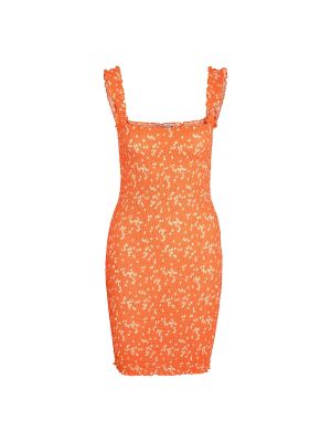 Mini vestido con estampado Noisy May naranja