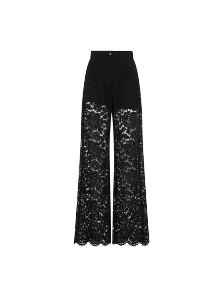 Szerokie spodnie Dolce And Gabbana czarne