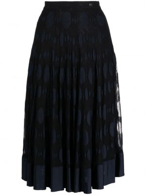 Plisovaná bodkovaná midi sukňa Chanel Pre-owned