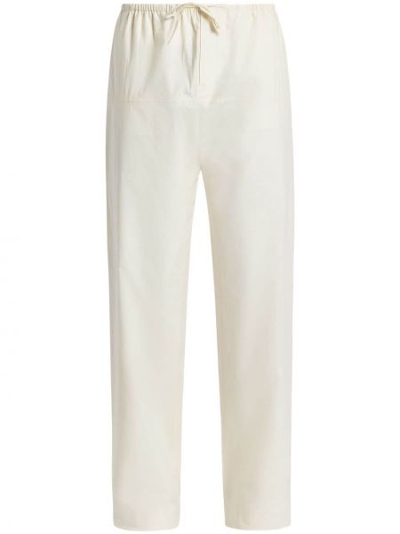 Pantalon en coton Qasimi blanc