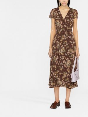 Puuvillased mustriline ruuduline kleit Polo Ralph Lauren