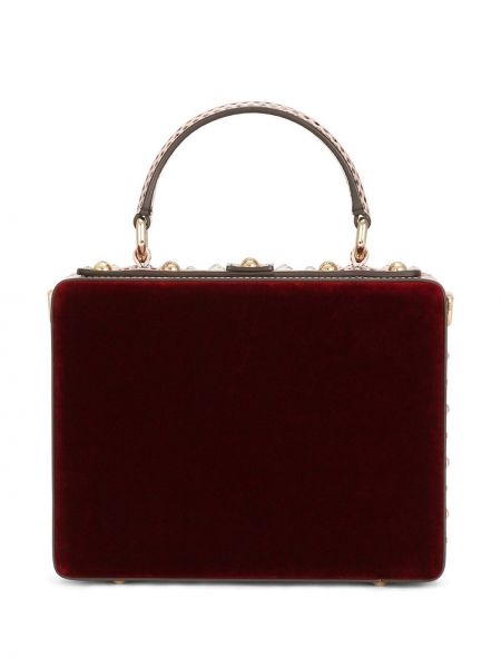 Bolso shopper con apliques Dolce & Gabbana rojo
