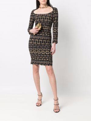 Mustriline kitsad kleit Dolce & Gabbana Pre-owned