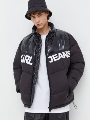 Džínová bunda Karl Lagerfeld Jeans černá