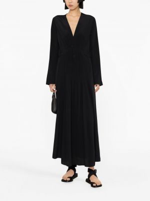 Černé hedvábné midi šaty Isabel Marant