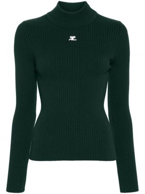 Пуловер Courreges зелено