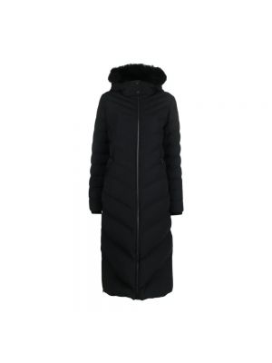 Czarny płaszcz zimowy z kapturem Moose Knuckles