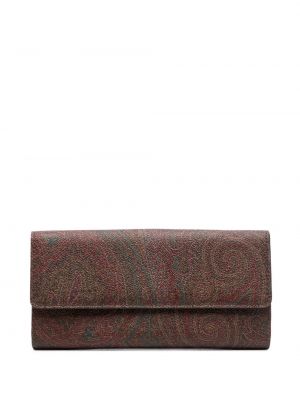 Peňaženka s paisley vzorom Etro červená