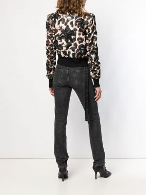 Chaqueta con estampado leopardo Philipp Plein negro