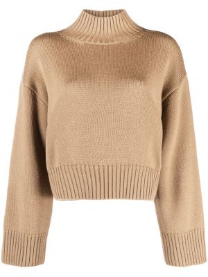 Вълнен пуловер Fabiana Filippi кафяво