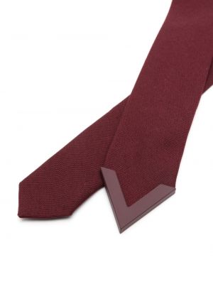 Krawat bawełniany Valentino Garavani czerwony