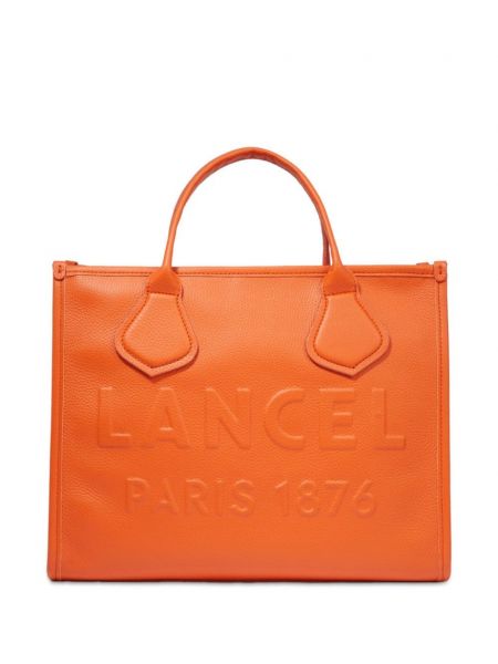 Læder shopping bag Lancel orange