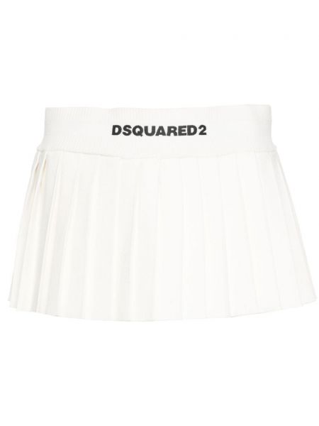 Plisirana mini suknja s vezom Dsquared2 bijela